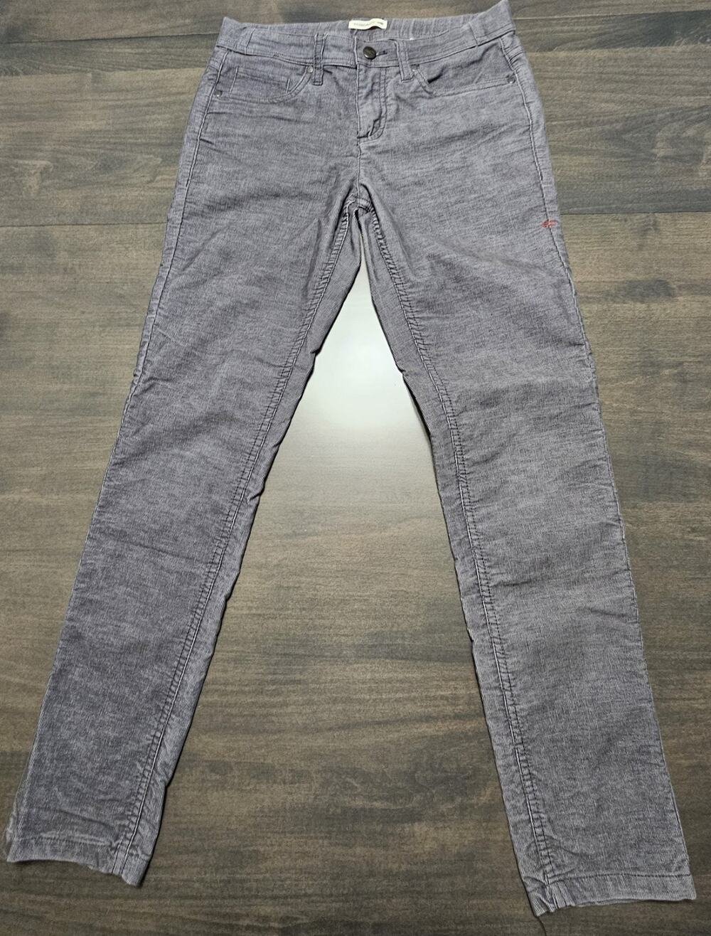 Toad & Co Women's Size 2 Gray Corduroy Sybil Slim Taper Fit Organic Cotton Pants